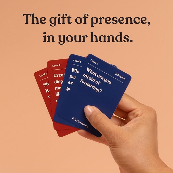Grief is Human | Family & Friends Conversation Cards for Grieving | 70 Cards to Help You Process The Journey of Loss | Therapy for Adults