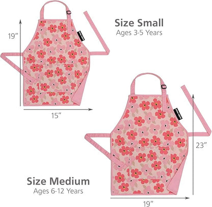 Urban Infant Little Helper Kids Apron - Children's Cooking Art Gardening - Great Gift for Toddler Boys and Girls