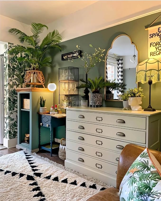 Dimoon 78.7''x17.7'' Green Peel and Stick Wallpaper Contact Paper Modern Self Adhesive Wall Paper Removable Renter Friendly Textured Solid Color Shelf Cabinet Vinyl Roll (78.7''x17.7'',Dark Green)