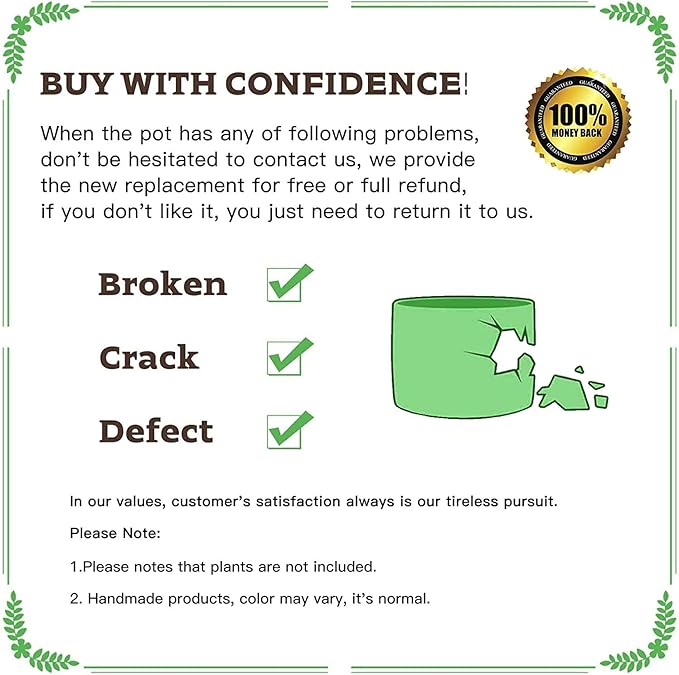 DeeCoo 3 Piece Ceramic Plant pots with Drainage Holes, 5.7/4.7/3.5/inch, Modern Decorative Indoor/Outdoor Flower Pots Set For Plants Lilies, Cacti, Succulents, Snakes, and Bamboo (Black)