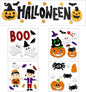 5 Pcs Halloween Window Clings Gel Reusable Static Window Decorations for Office, Classroom, Fridge, Holiday Window Stickers, Vibrant Fall Decor