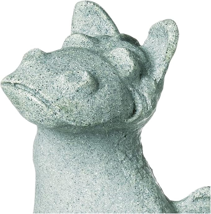 EMSCO Group Smiling Dragon Statue – Natural Jade Green Appearance – Made of Resin – Lightweight – 21” Height