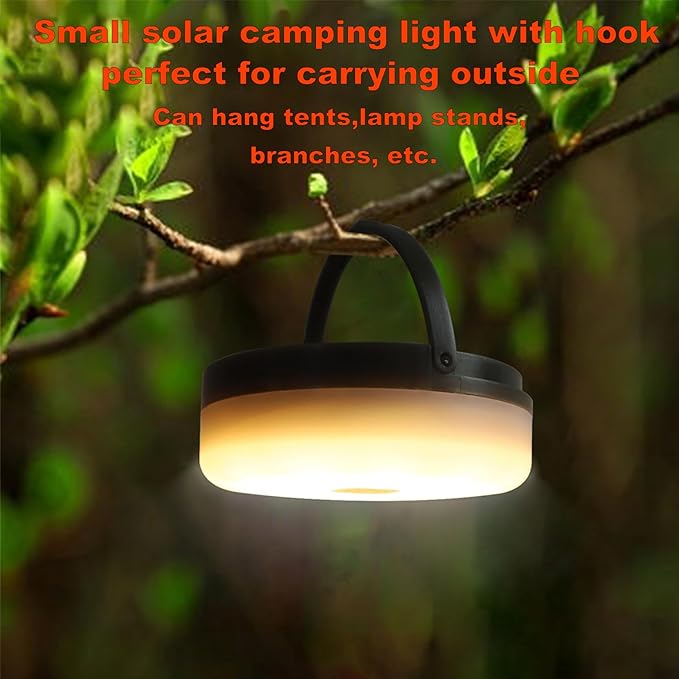 Solar Camping String Lights, 4 in 1 Remote Control Light, Outdoor Lantern Retractable Light 10 Lighting Modes, Solar Powered and USB Charging, Portable Multicolor&Warm White for Decorations