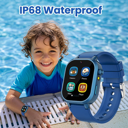 Waterproof Smart Watch for Kids Boys Ages 5-12 with 39 Games, HD Camera, Video, Music, Habit Tracking, Alarm, Pedometer, Kids Smart Watch Chrismars Birthday Gift for Boys Age 5 6 7 8(Blue)