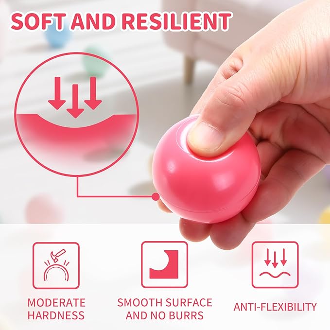 PlayMaty Ball Pit Balls - Colorful Ocean Pool Toys for Kids, Phthalate & BPA Free, 100pcs for Toddler Playhouse, Tent, or Playpen