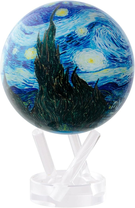 MOVA Starry Night 4.5” – Rotating Solar Art Globe Featuring Van Gogh’s Masterpiece | No Batteries or Wires | Unique Decor & Gift for Art Lovers