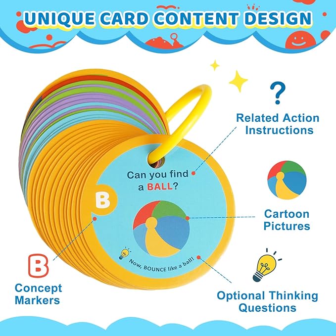 Indoor Scavenger Hunt for Toddlers, 27pcs Scavenger Hunt Cards at Home, Learning Games for Boys and Girls Ages 2-3, Birthday Gifts for Kids