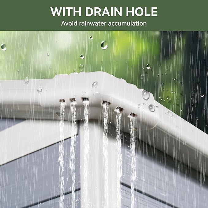 Aoxun 6.3 X 4.2 FT Resin Storage Shed Outdoor Plastic Large Garden Shed with Lockable Door, Floor for Backyard, Garden, Patio, Lawn, Grey (Grey, 6.3 x 4.4)