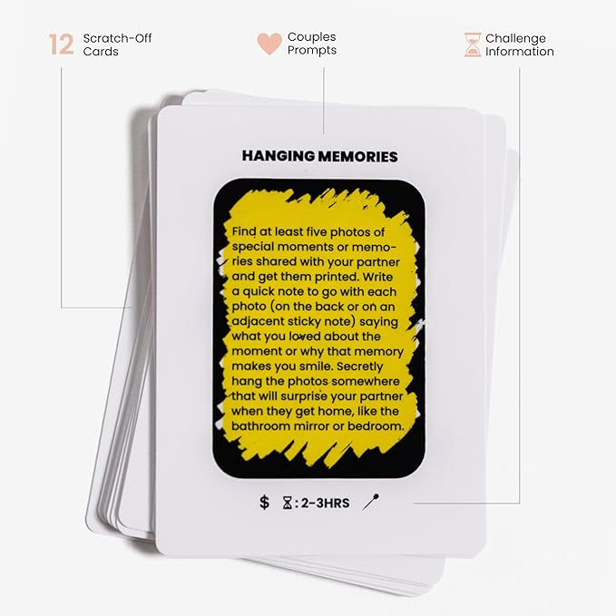 The Kindness Challenge – Couples Edition | 12 Scratch-Off Cards with Fun & Sweet Acts of Kindness for Partners