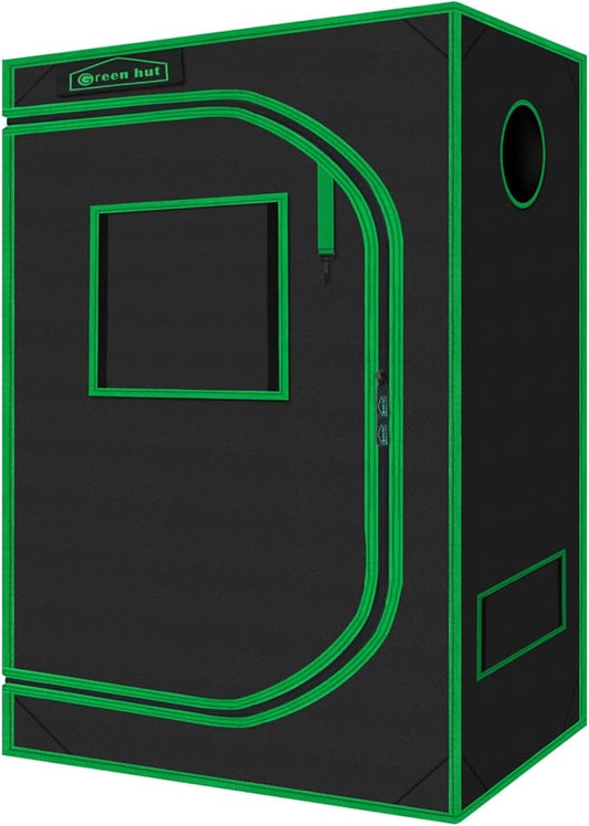 Indoor Grow Tent 48"x24"x60" 600D Mylar Hydroponic Grow Tent for Indoor Plant Tent with Observation Window and Removable Floor Tray 4x2 Grow Tent