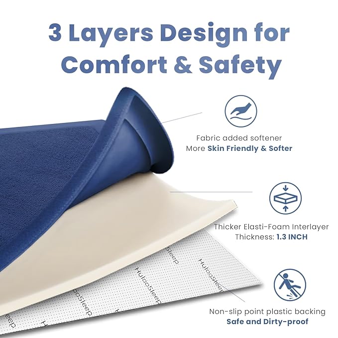 Baby Play Mat for Floor,1.3" Thick Memory foam Tummy Time Mat,Soft Coral Velvet Nursery Rug,Extra Large Non Slip Crawling Mat for Toddlers,Infants,kids,oga,Tatami Style for Living Room(Royal Blue)