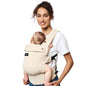 Momcozy Baby Carrier with Natural Cotton Linen, Built to Last, Ergonomic Design, 7-44lbs for Infant and Toddler, Lightweight and Comfortable, Hands-Free for Moms&Dads, Light Amber