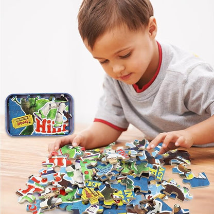 60 Pieces Puzzles for Kids Ages 4-8,Kids Puzzls in a Metal Box, Cute Toys Puzles,Children Boys Girls Learning Educational Puzzes Packed in Tin Box (0683)