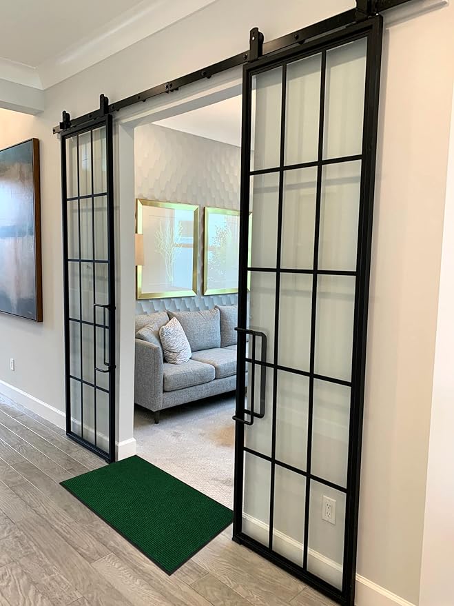 Profile Rubber Door Mat, 47x31inch, Heavy Duty, Entrance Doormat, Indoor and Outdoor, Waterproof, Easy Clean Shoe Scraper, Home Rug Welcome Mats for Entryway, Patio, Porch, Green