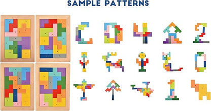 BOHS Wooden Magnetic Puzzle - Anti-Loss for Home and Travel Playing - Portable Russian Jigsaw Puzzle Brain Teaser Toy Gift for Kids