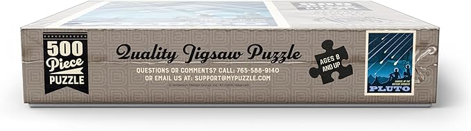 MyPuzzle Pluto: Meteor Showers, Vintage Poster - Premium 500 Piece Jigsaw Puzzle for Adults