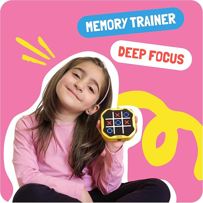 GiiKER Tic Tac Toe Bolt Game, Original 3-in-1 Handheld Puzzle Game, Portable Travel Games for Car Ride, Toys Gift Idea for Kids and Adults, Birthday Gifts for Boys Girls