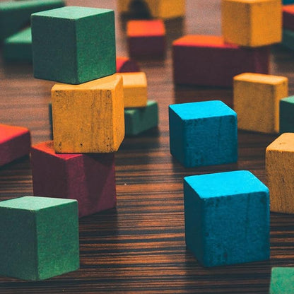 6 Pcs 2 Inch Wood Cubes, Unfinished Natural Wood Square Blocks for Arts and Crafts