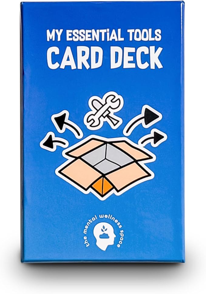 My Essential Self-Care Tools Card Deck, Mindfulness Cards for Promoting Mental Coping Skills & Calm, Resilience Building for Men/Women, 1 Deck/52 Pieces with Guidebook