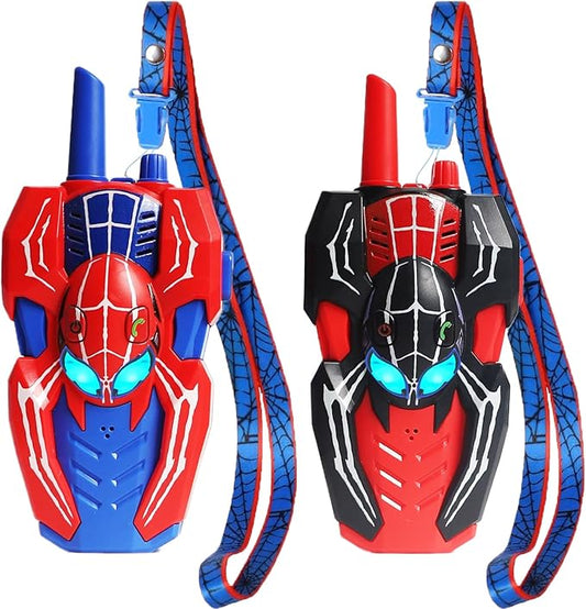 Walkie Talkies for Kids Long Range, Kids Walkie Talkies 2 Pack, Spider Toys for Boys 3-4 4-6 6-8 Outdoor Camping 2 Way Radio Toy, Birthday Toys for Ages 3-4 5-7 8-13