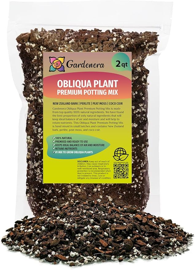 Expertly Formulated Monstera Obliqua Soil Mix - Strong and Healthy Roots by Gardenera - 2 Quart