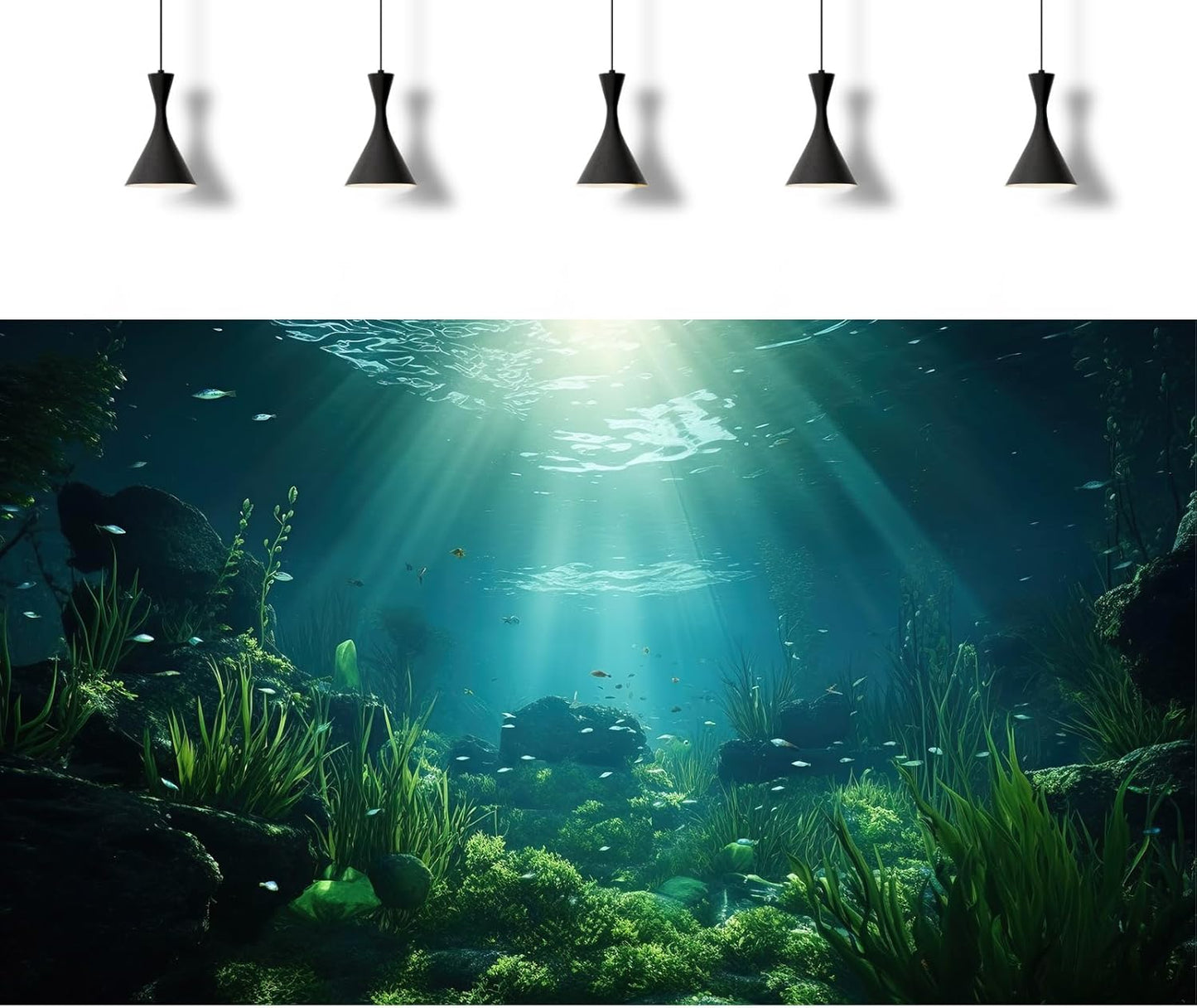 Underwater Fish Tank Background Under The Sea Aquarium Background Ocean Floor Aquatic Plants Fish Tank Backgrounds Deep Sea Sunray Tropical Aquarium Fish Reptile Tank Backgrounds 36x24in