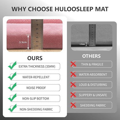 Play Mat for Babies Toddlers,1.3" Thick Elasti-Foam Anti-Fall Cushion Mat for kids Room,28×72 Bedroom Bedside Rugs,Water-Repellent Soft Coral Velvet,Non-Slip(Pink)