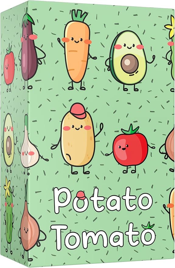 Potato Tomato • Quick Card Game for Children and Adults • Travel Game • Board Game for Families • Ages 6+ • 2-4 Players • 30 Minutes