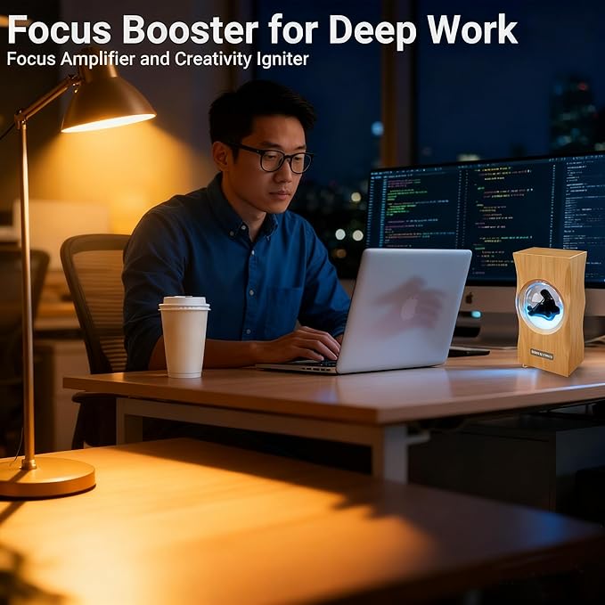 Ferrofluid Sound Visualizer, Dancing Ferrofluid Speaker Music Mate, Audio Visualizer Desk Art with Lamp, Cool Science Decor Gifts for Friend - Desk, Bedroom & Office Display (No Speaker) (Wave)