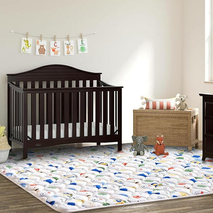 Odorless Premium Foam Baby Play Mat, Soft Microfiber Fabric Crawling Mat for Floor- Comfortable and Hypoallergenic, Non-Slip Cushioned Floor Playpen mat for Infants,Babies,Toddlers