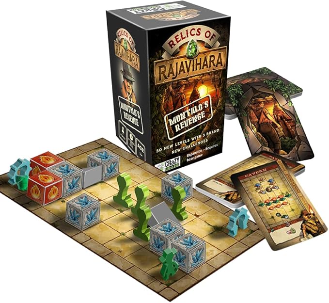 Montalo’s Revenge Expansion Pack for Relics of Rajavihara – an Epic Adventure for Fans of Strategy, Tabletop, and Solo Player Board Games