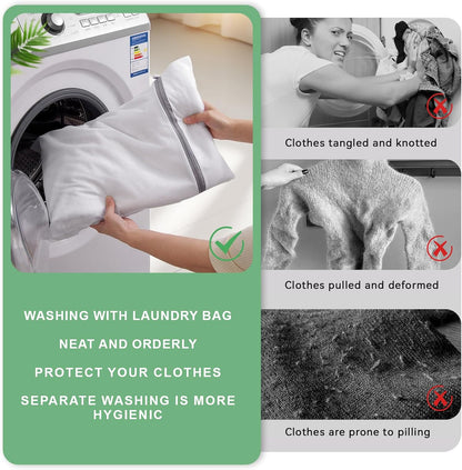 4Pcs Mesh Laundry Bags, 16 X 20 Inches Mesh Laundry Bag, Durable Delicate Laundry Bag for Travel, College, Dorm, Family And Apartment Dwellers, White