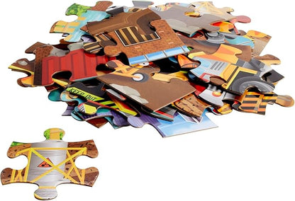 BLUE PANDA Construction Set - 48-Piece, 2 ft x 3 ft Floor Challenge - Preschool Learning & Hand Eye Coordination for Toddlers Ages 3-5