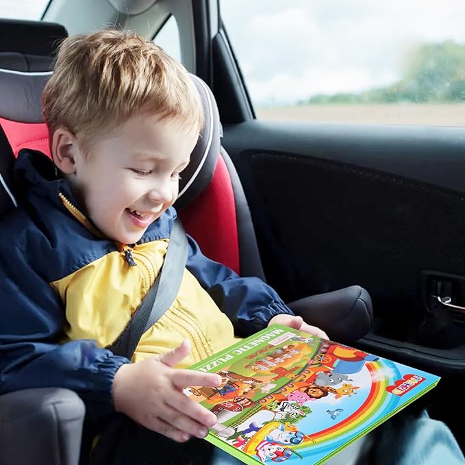 Magnetic Puzzles for Kids Ages 4-6, 20-Piece Travel Toys Animal Toddler Puzzles Ages 2-4, Educational Learning Magnets, Ideal Road Trip Activities Toys for 2 3 4 5 6 Boys and Girls