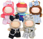 5 Complete Style Clothes Sets for 17cm Dolls - Hat & Overalls Dress Up Outfit for 17cm 15cm Dolls,Designer Outfits Bundle with Luxury/Cute/Sporty Themes, Gift for Doll Lovers (Trendy, 17cm/15cm)