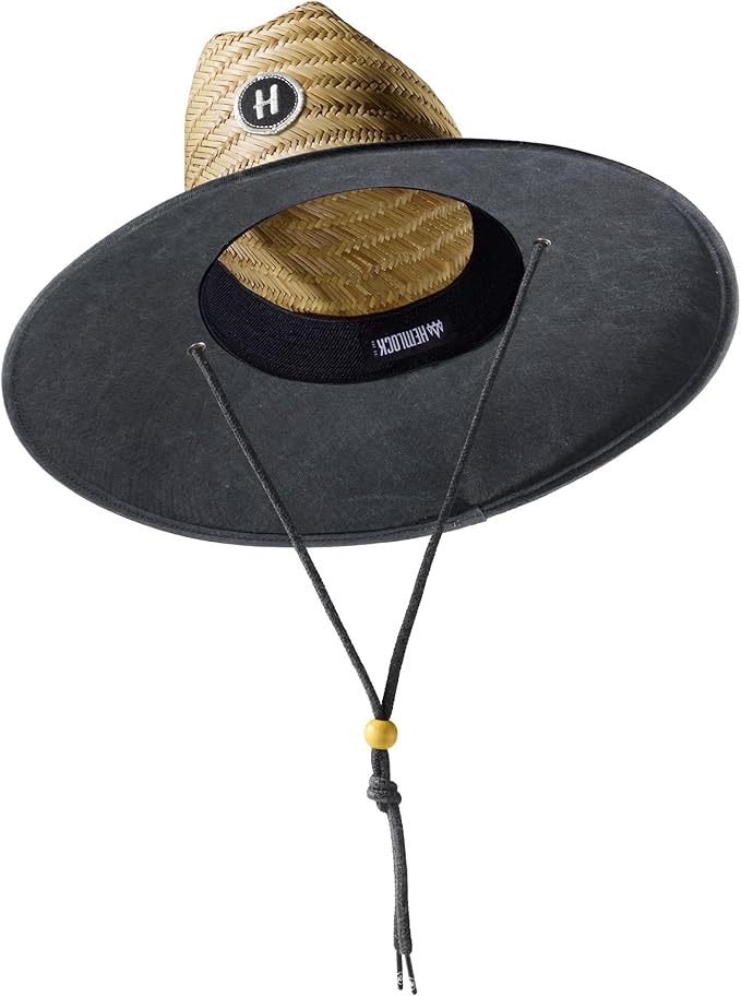 Straw Hat for Men & Women | Lifeguard Hat, Beach Hat & Sun Hat | UPF 50+ Wide Brim for Sun Protection | One Size | Hemlock