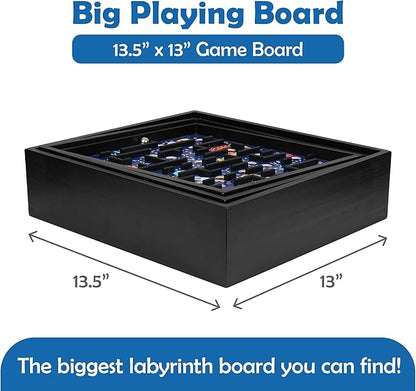 'STERLING Games Wooden Labyrinth Space Shuttle Theme Tilt Maze Game with Marble Ball and 60 Waypoints for 6 Years Up, 13.5" x 13" Board