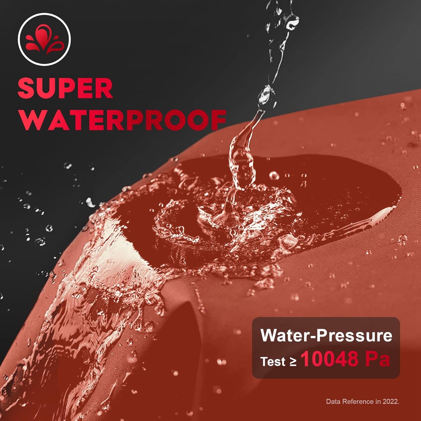 Fire Pit Cover Round 40 Inch - Outdoor Firepit Cover Heavy Duty & Waterproof, 600D Patio Fire Table Covers Gas Fire Pit Accessories Fade & Weather Resistant Brown - 40 x 40 x 20 Inch