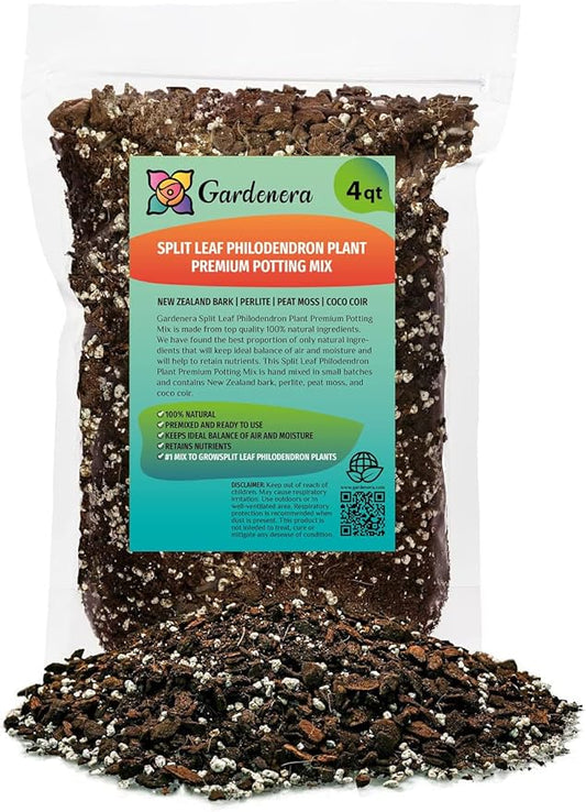 Split Leaf Philodendron Soil Blend - Specially Designed for Unique Plant Needs - 4 Quart