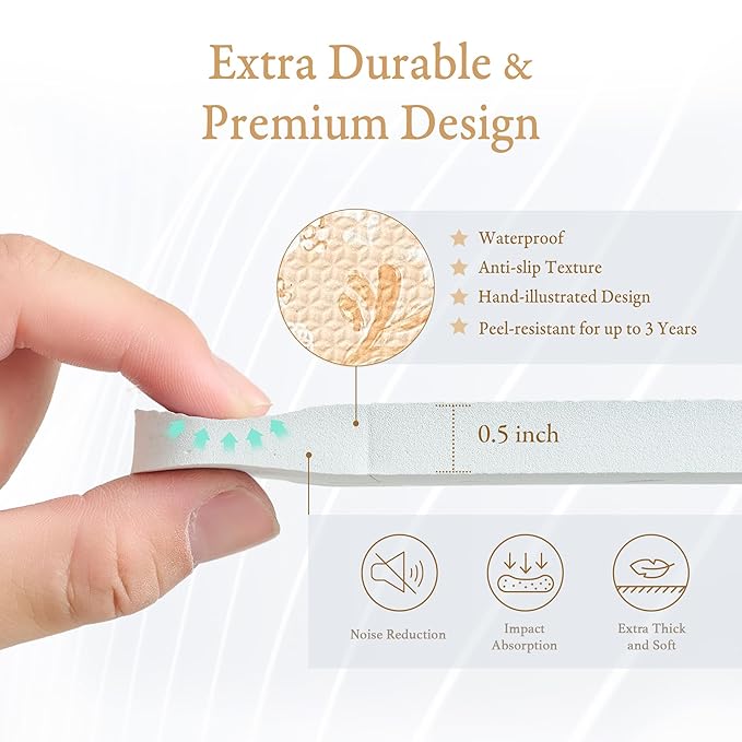 PopsyKosy Premium Exercise & Baby Foam Play Mats - Stylish & Large Non-Toxic Odorless Floor Mat - 6 Tiles - Spacious 6ft x 4ft - Peel-Resistant Reinforced - Soft Thick, Waterproof - Light Apricot