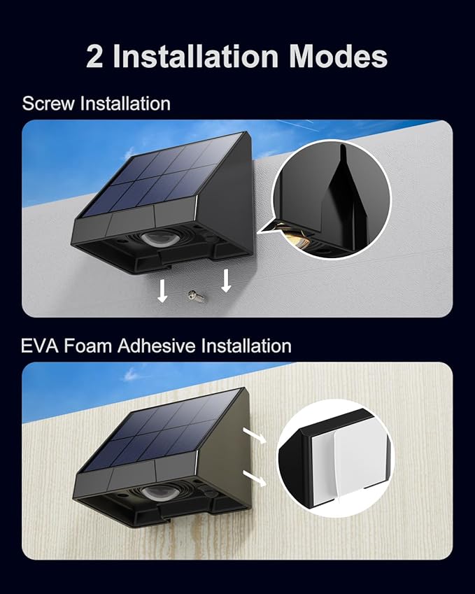 16 Pack Decorative Solar Powered Fence Lights Outdoor Waterproof with Warm White LED Spot Lens, for Outside Wall, Deck, Patio, Yard, Rail, Garage, Pool, Designed for Enhanced Security, Easy Install