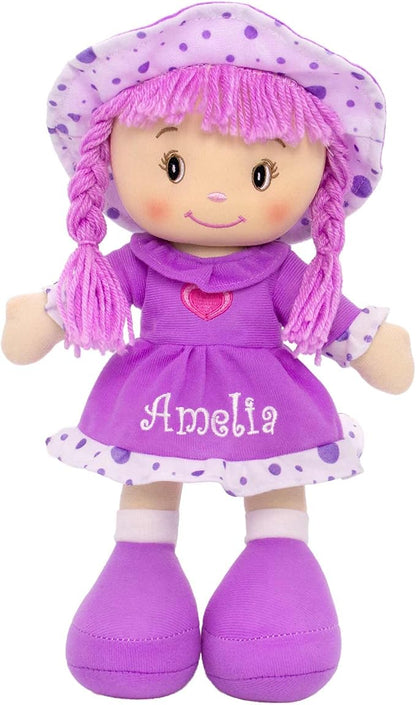 DIBSIES Personalized Sweetheart Cuddle Doll - 14 Inch (Purple)