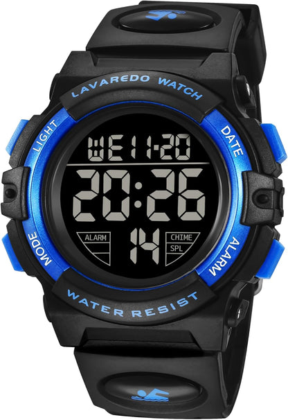 Kids Watch,Boys Watch for 3-15 Year Old Boys,Digital Sport Outdoor Multifunctional Chronograph LED 50 M Waterproof Alarm Calendar Analog Watch for Children with Silicone Band,Kids Gift