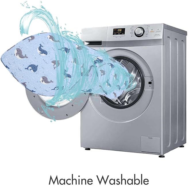 Machine Washable Baby Floor Play Mat 50x50”, Non Slip One-Piece Baby Crawling Mats for Tummy Time, Portable Playpen Mat Playmat for Babies Infants and Toddlers