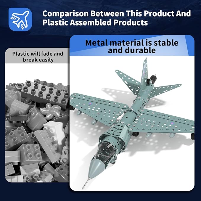 Model Airplane STEM Building Projects Toys - DIY Building STEM Projects Toys for Kids Boys Girls Ages 8-12-16, Assembly Science Kit Model Plane Birthday Gift Toy for Kids Boys 8 9 10 11 12 Years Old