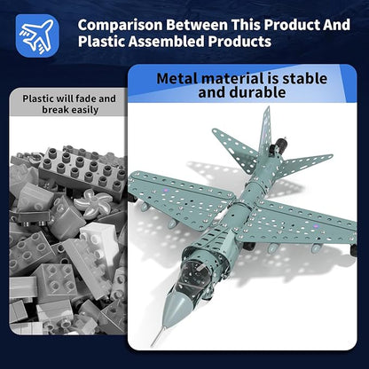 Model Airplane STEM Building Projects Toys - DIY Building STEM Projects Toys for Kids Boys Girls Ages 8-12-16, Assembly Science Kit Model Plane Birthday Gift Toy for Kids Boys 8 9 10 11 12 Years Old