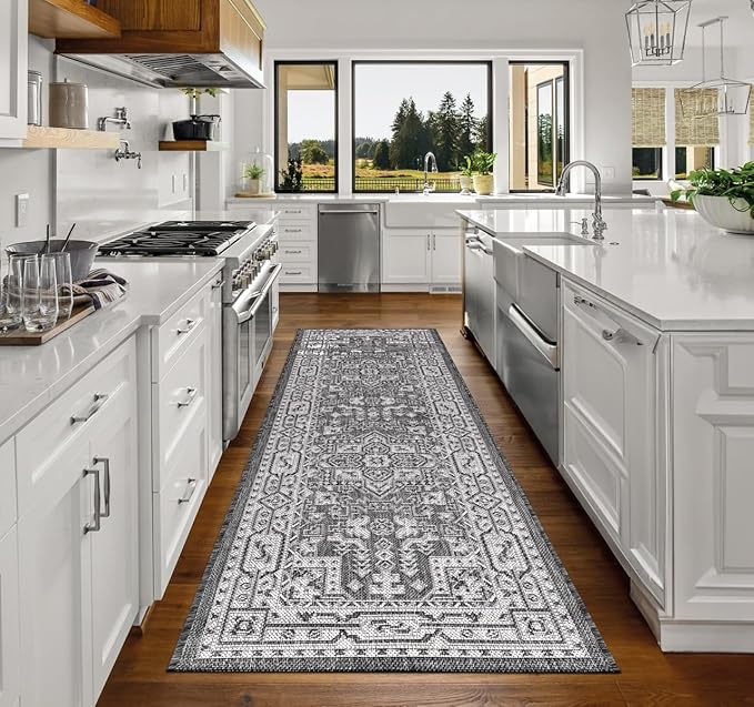 Keen Home Design Terrace Outdoor Runner Rug - 2x8 Washable Indoor/Outdoor Rug for Patio, Kitchen, Balcony, Beach, Garden, Deck and Porch, Size: 2'2"x7'7"