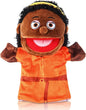 1 Pcs Family Hand Puppets 12 Inch Grandparents, Mom & Dad, Brother & Sister Plush Hand Puppet Toys Role-Play Toy Puppets for Kids Storytelling Imaginative Pretend Play Teaching Preschool(Black Mom)