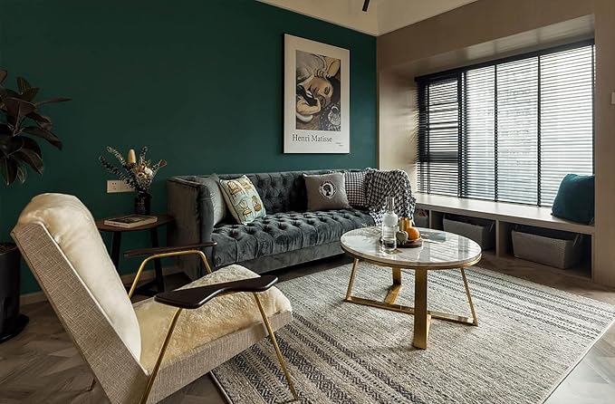 Dimoon 236''x15.7'' Emerald Dark Skin Peel and Stick Wallpaper Contact Paper Modern Self Adhesive Wall Paper Removable Renter Friendly Textured Solid Vinyl Roll (236''x15.7'',Emerald Dark Skin)