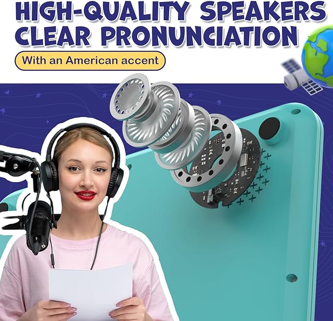 HOMESTEC Astro Pad, Toddler Interactive Learning Toys Ages 3 4 5 6, Kids Speech Therapy Educational Tablet Includes Sight Words, Nursery Rhymes, Stories, Perfect Christmas,Birthday Gift for Boys Girls